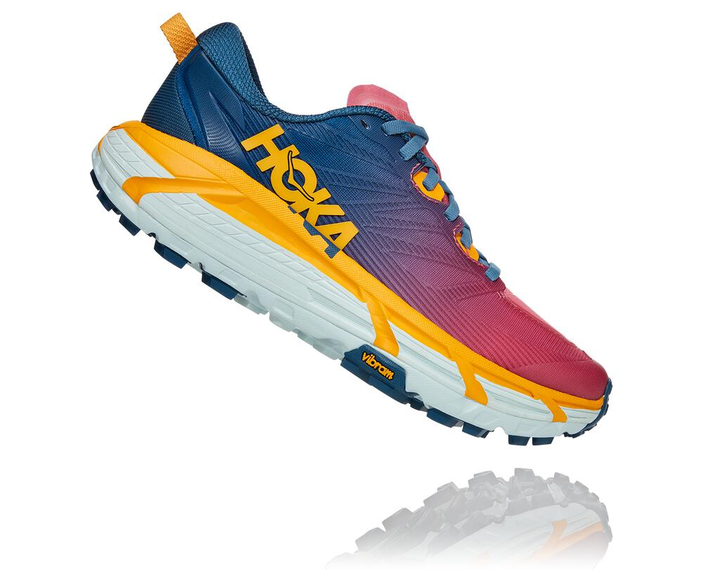 Hoka One One Mafate Speed 3 Ženske Trail Tekaški Čevlji Modra / Koralna SI-078542L